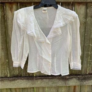 Pretty Vintage Fritzi Swiss Dot Prairie Blouse